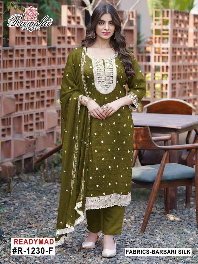 R 1230 Nx By Ramsha Barbari Pakistani Readymade Suits Exporters In India